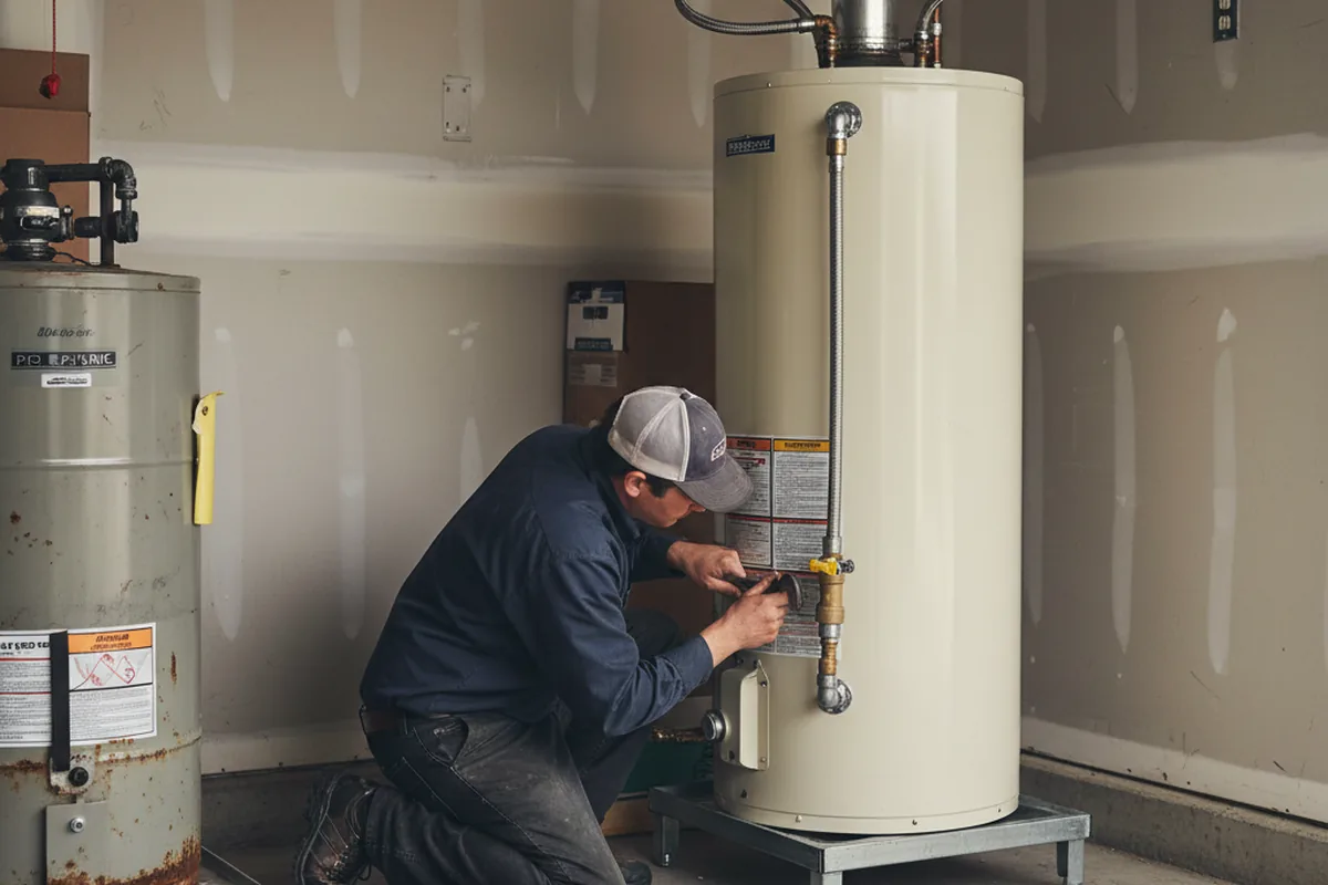 Water heater and shutoff valve replacement in Hunters
